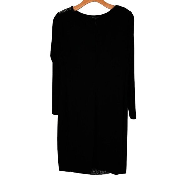 Ralph Lauren Black paneled knit Long Sleeve Sheath Dress Size 14 lined womens - Picture 12 of 12